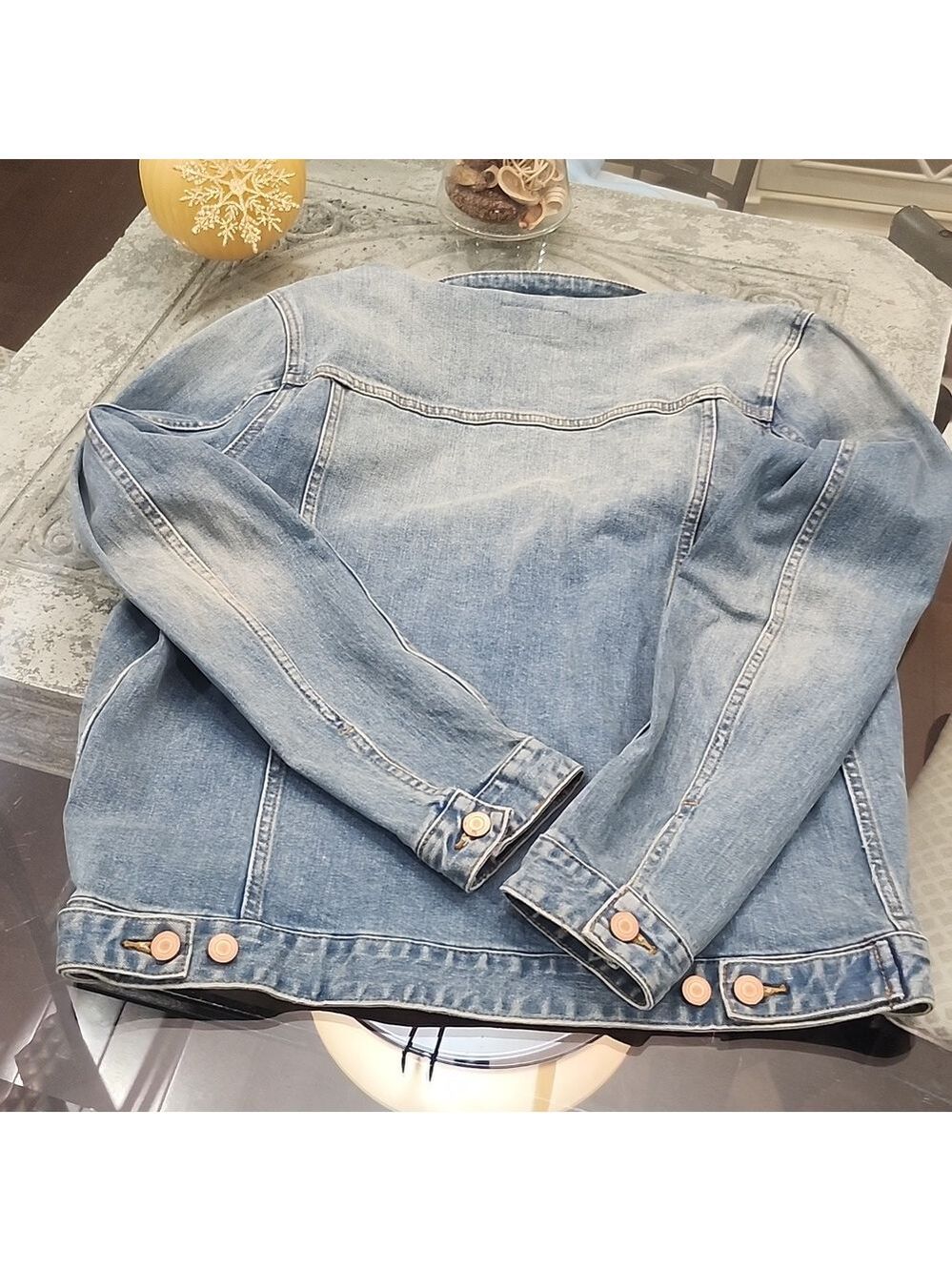 Mens Denim Jean Jacket Medium Size - Picture 11 of 14